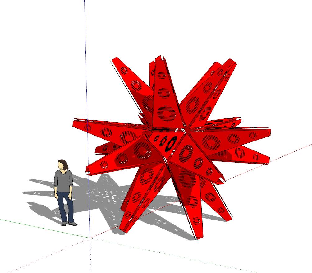 抽象雕塑sketchup模型49-SU建筑景观室内模型