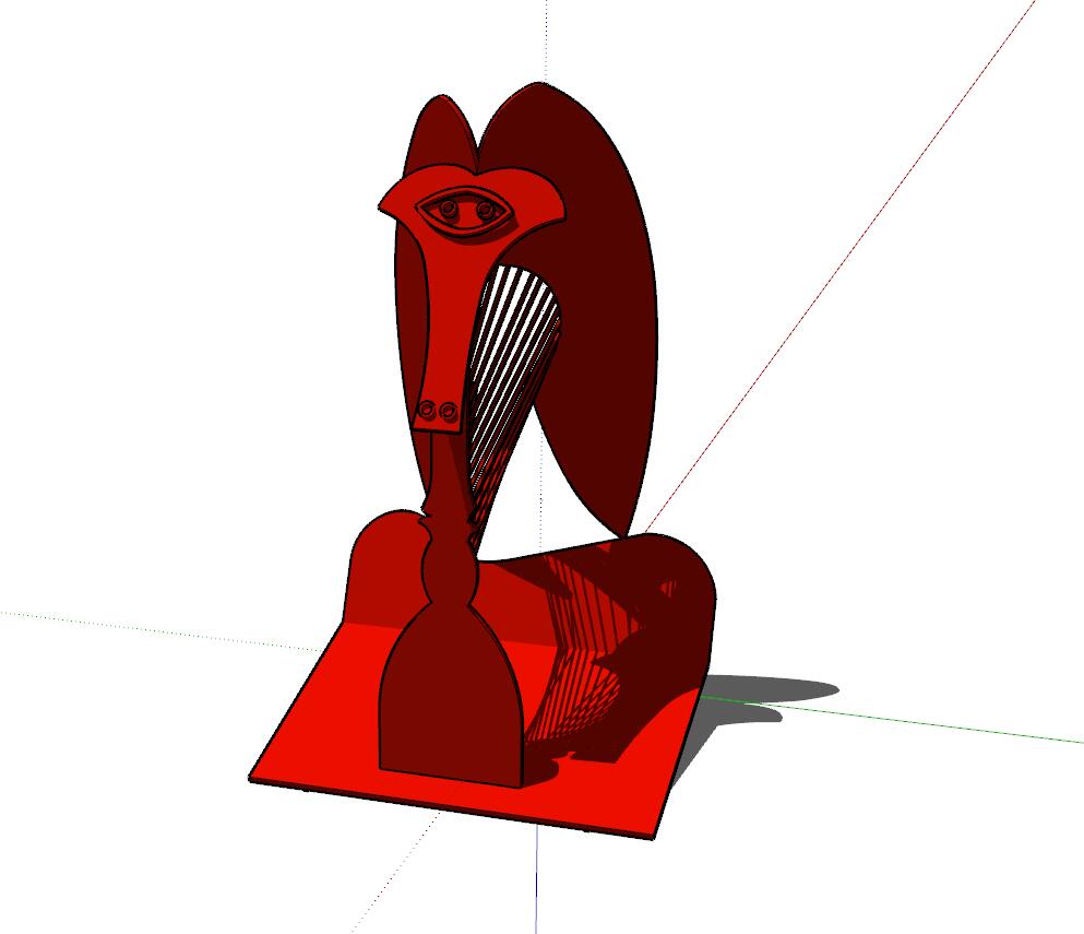 抽象雕塑sketchup模型60-SU建筑景观室内模型