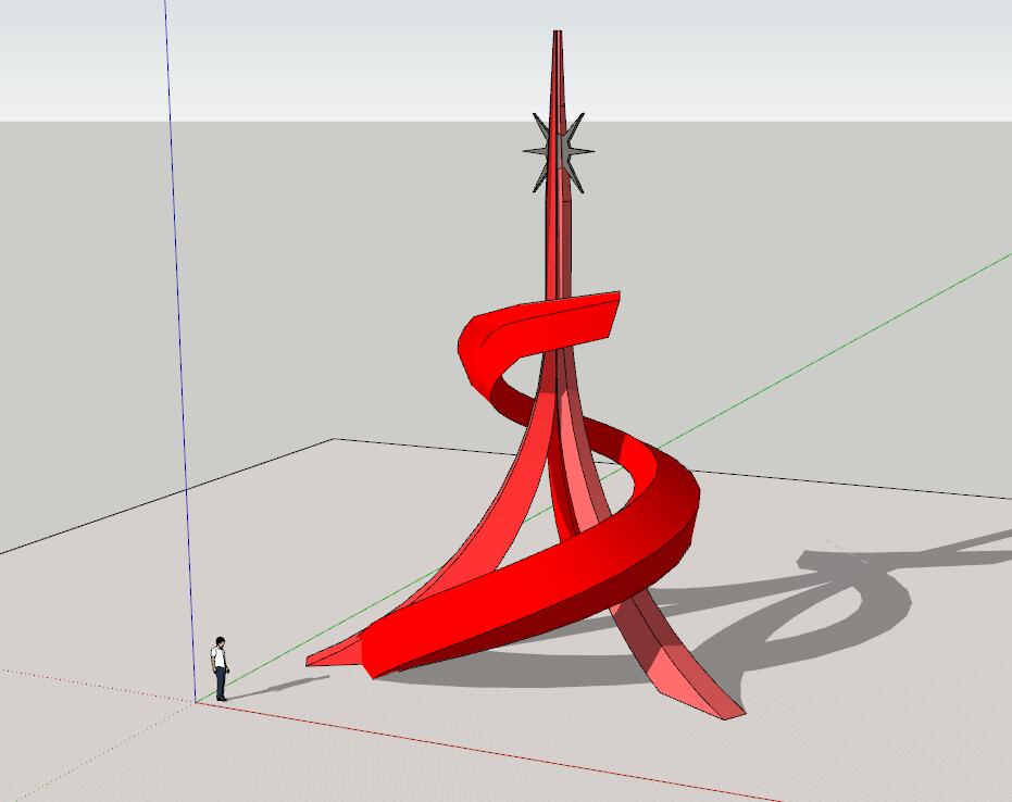 抽象雕塑sketchup模型73-SU建筑景观室内模型