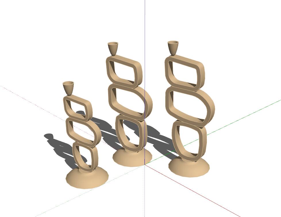 抽象雕塑sketchup模型78-SU建筑景观室内模型