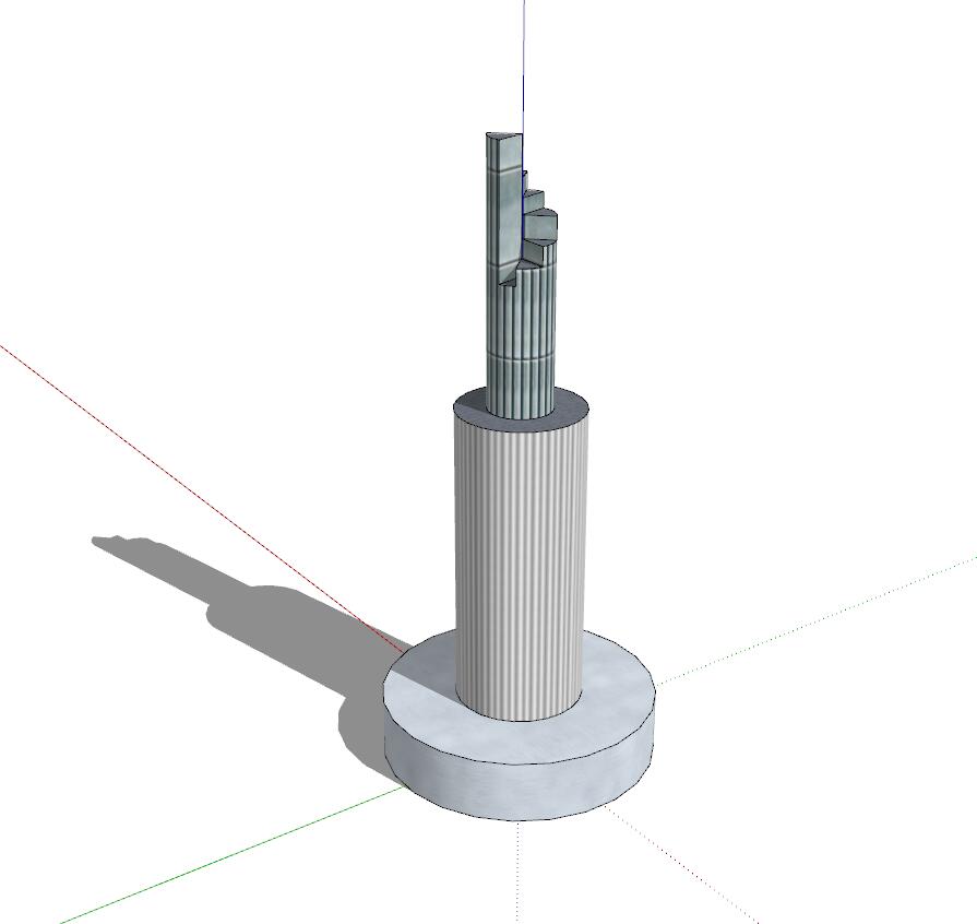 抽象雕塑sketchup模型108-SU建筑景观室内模型