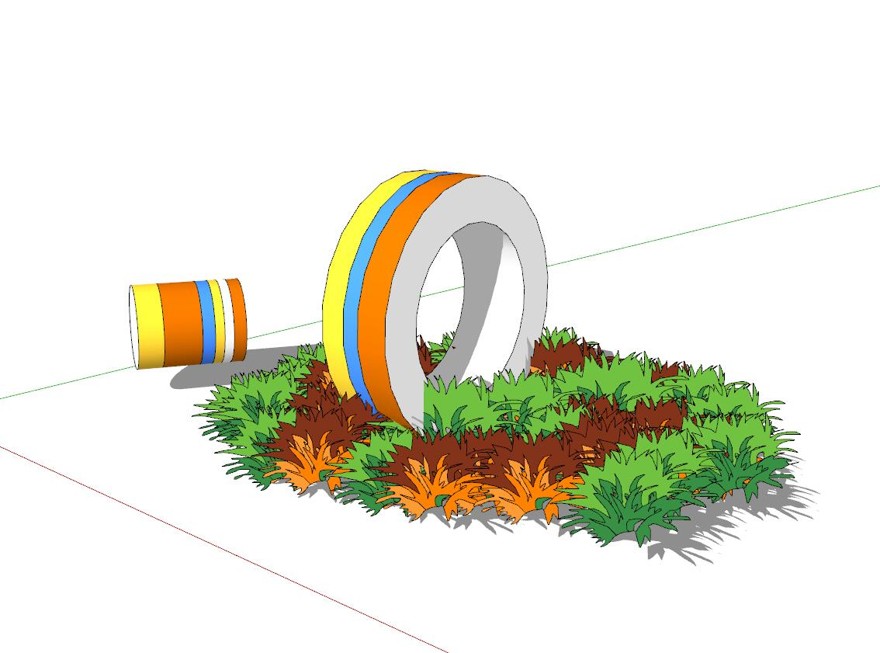 抽象雕塑sketchup模型148-SU建筑景观室内模型