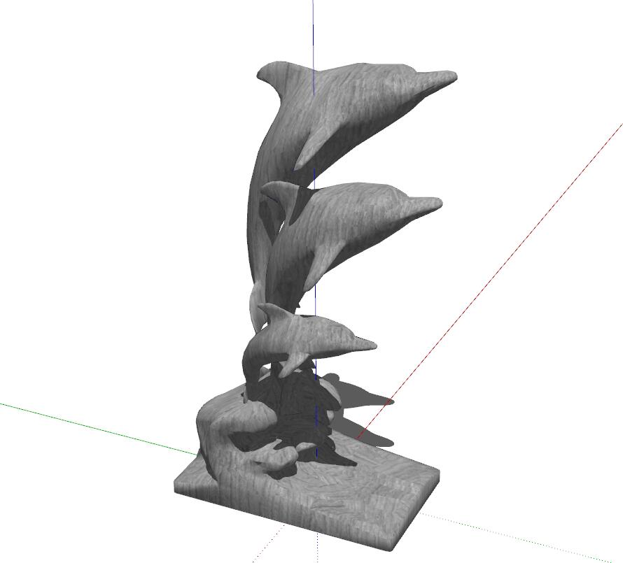 动物雕塑sketchup模型35-SU建筑景观室内模型