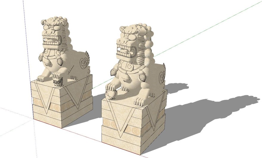 动物雕塑sketchup模型40-SU建筑景观室内模型