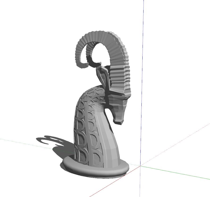 动物雕塑sketchup模型47-SU建筑景观室内模型