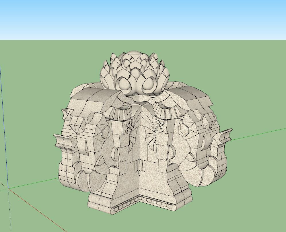 动物雕塑sketchup模型51-SU建筑景观室内模型