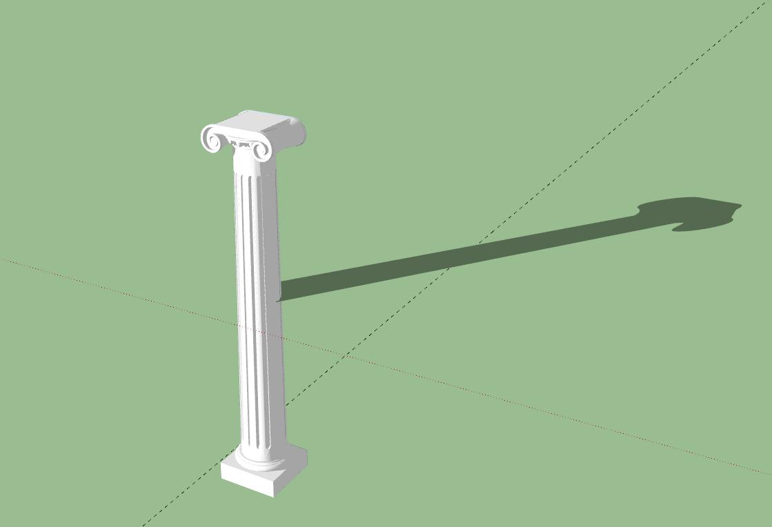 欧式美式柱子sketchup模型11-SU建筑景观室内模型