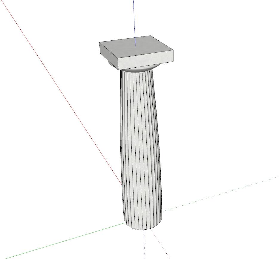 欧式美式柱子sketchup模型18-SU建筑景观室内模型