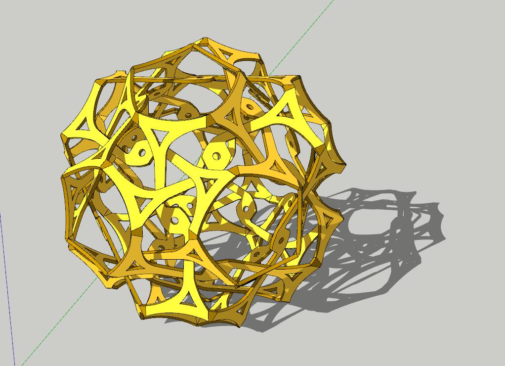 球形雕塑sketchup模型23-SU建筑景观室内模型