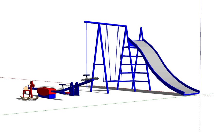 游乐设施sketchup模型1-SU建筑景观室内模型