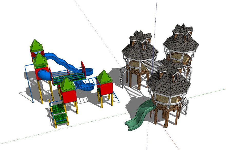 游乐设施sketchup模型7-SU建筑景观室内模型