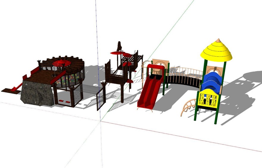 游乐设施sketchup模型8-SU建筑景观室内模型