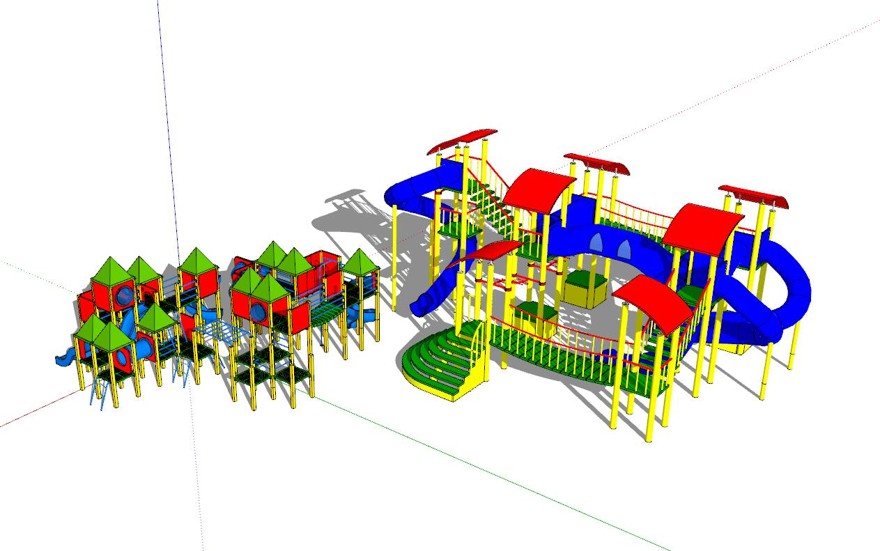 游乐设施sketchup模型12-SU建筑景观室内模型