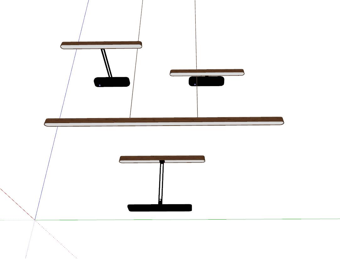 灯具组合sketchup模型8-SU建筑景观室内模型