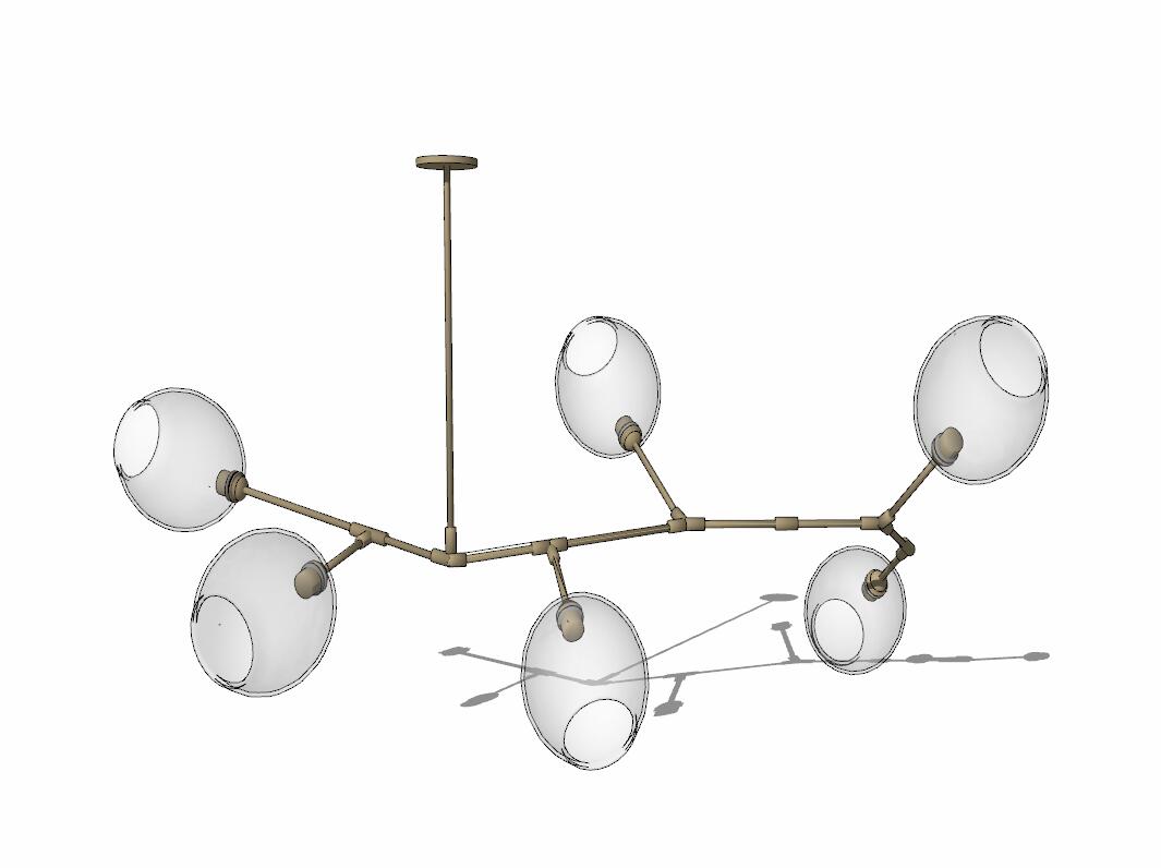 吊灯sketchup模型10-SU建筑景观室内模型