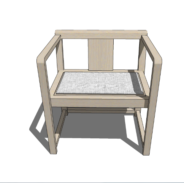 单椅SU模型一sketchup模型62-SU建筑景观室内模型