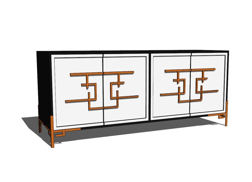 电视柜SU模型一sketchup模型10-SU建筑景观室内模型