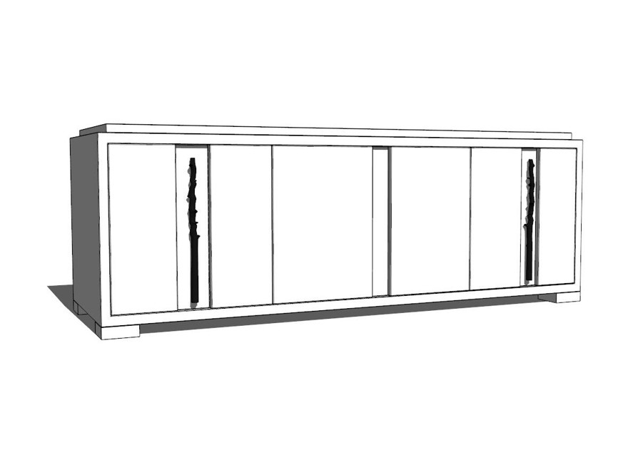 电视柜SU模型一sketchup模型11-SU建筑景观室内模型