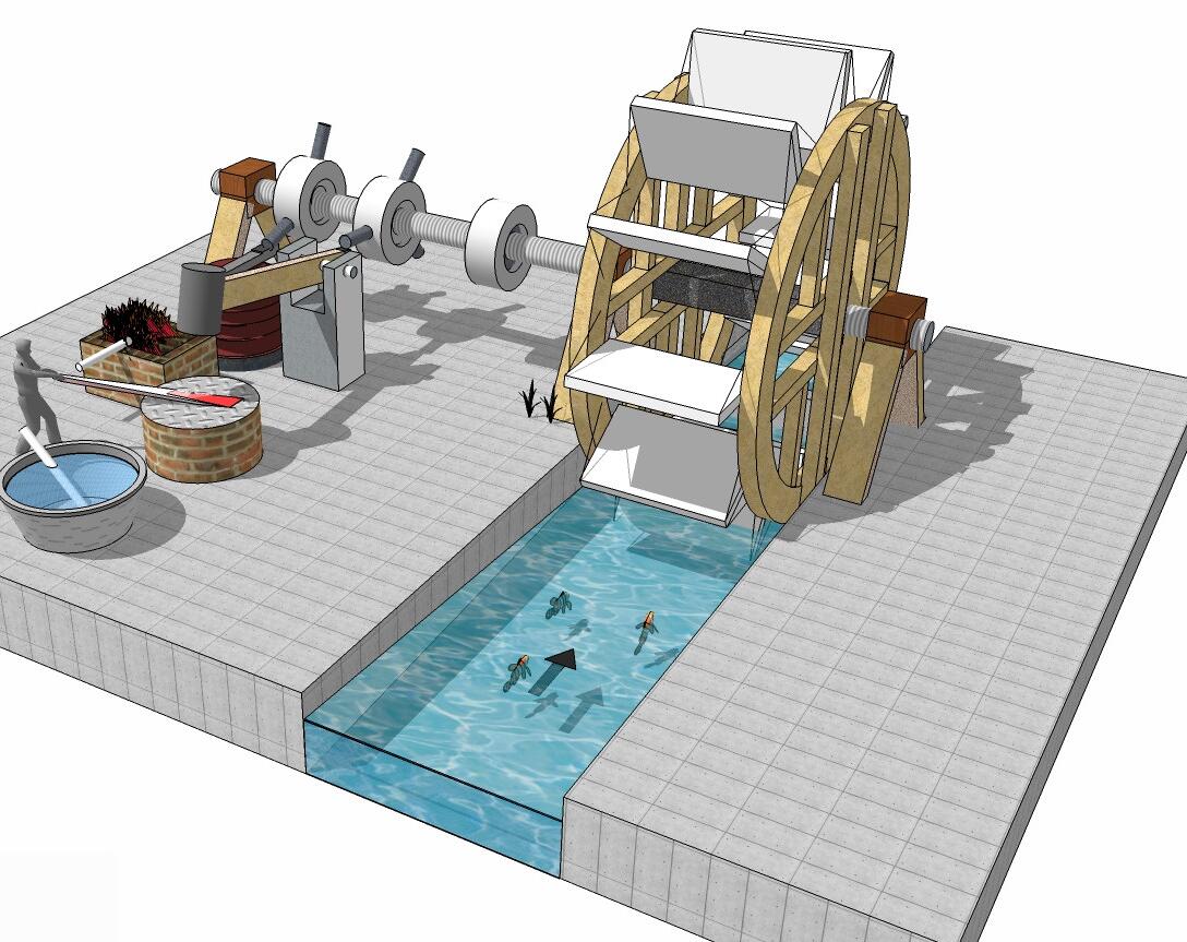 水力冲压机-SU建筑景观室内模型