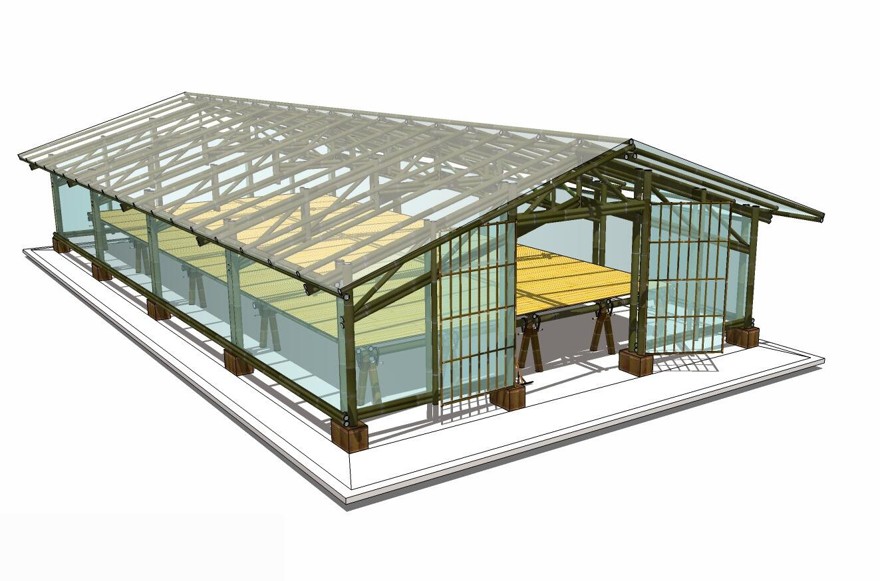 竹棚温室-SU建筑景观室内模型