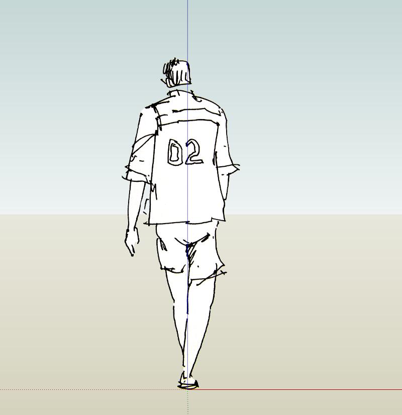 2d手绘人物组件SU模型sketchup模型31-SU建筑景观室内模型