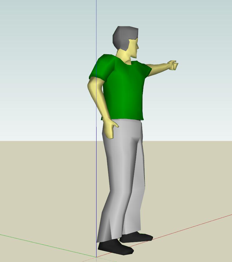 3D人物SU模型sketchup模型18-SU建筑景观室内模型