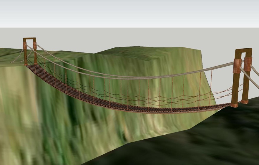 景观桥sketchup模型22-SU建筑景观室内模型