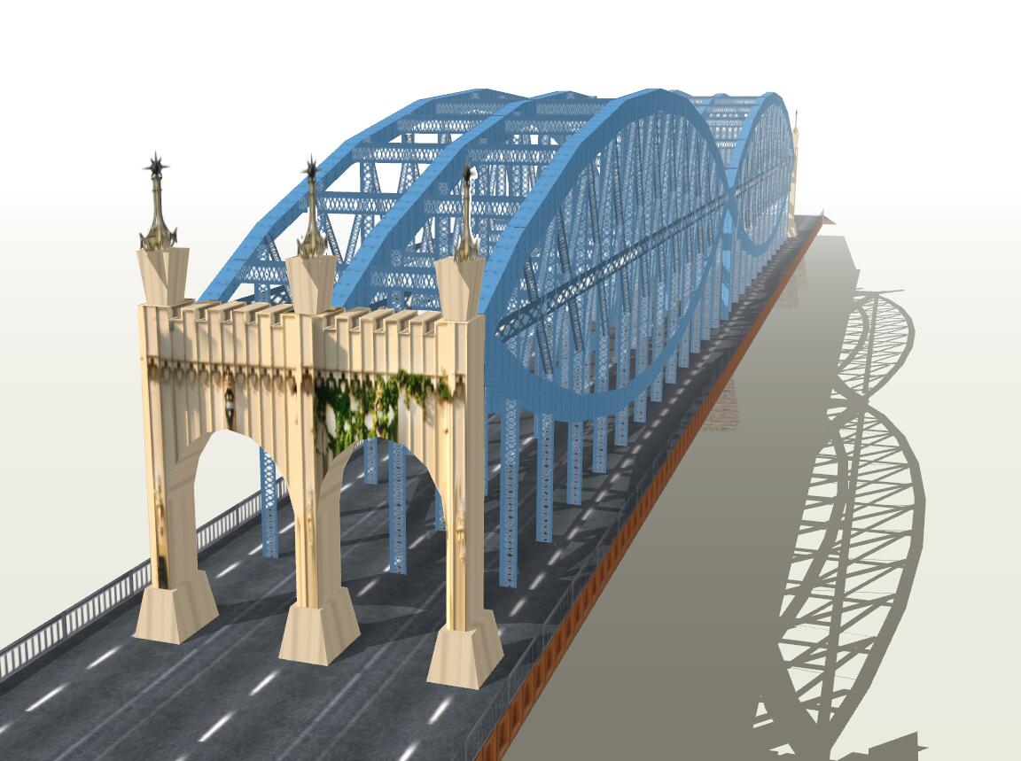 景观桥sketchup模型26-SU建筑景观室内模型