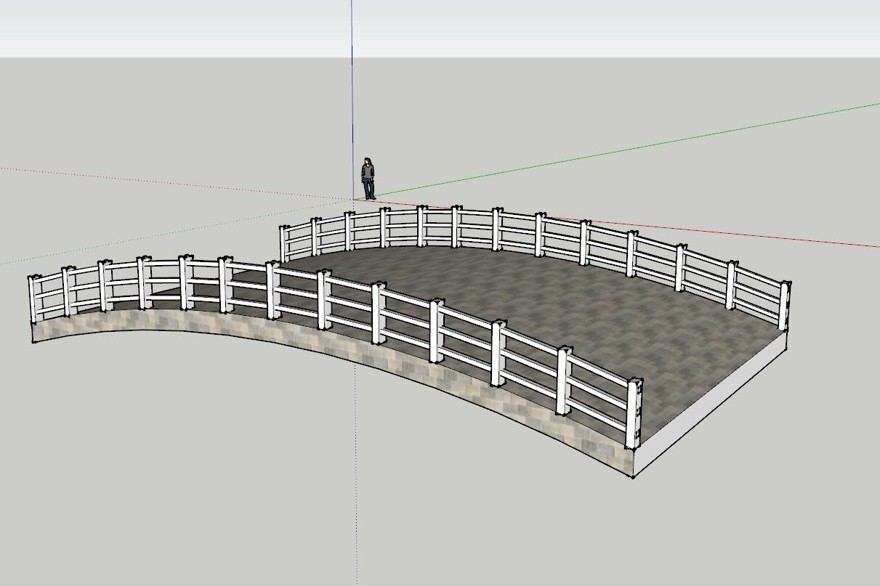 景观桥sketchup模型37-SU建筑景观室内模型