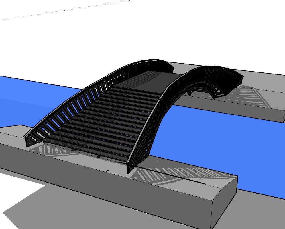 景观桥sketchup模型44-SU建筑景观室内模型