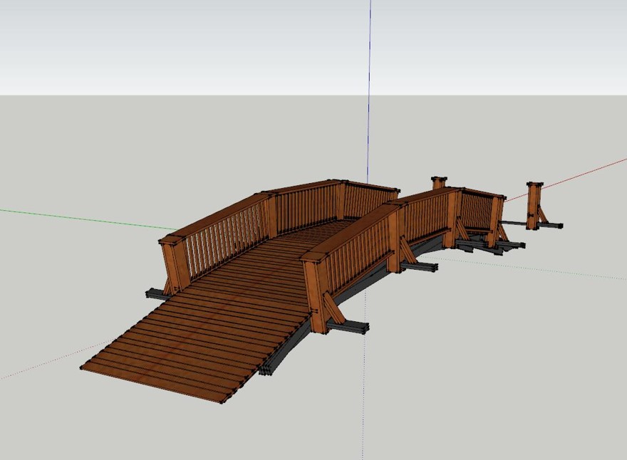 木桥sketchup模型4-SU建筑景观室内模型