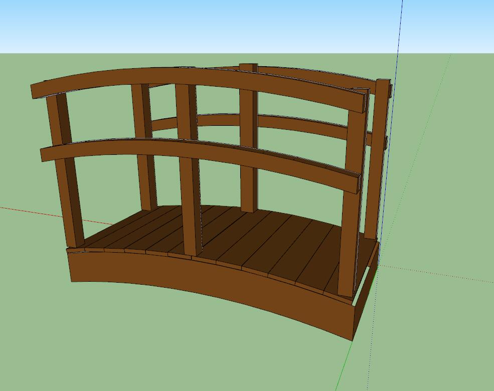 木桥sketchup模型18-SU建筑景观室内模型