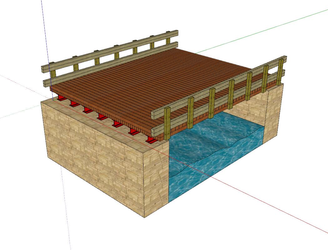 木桥sketchup模型22-SU建筑景观室内模型