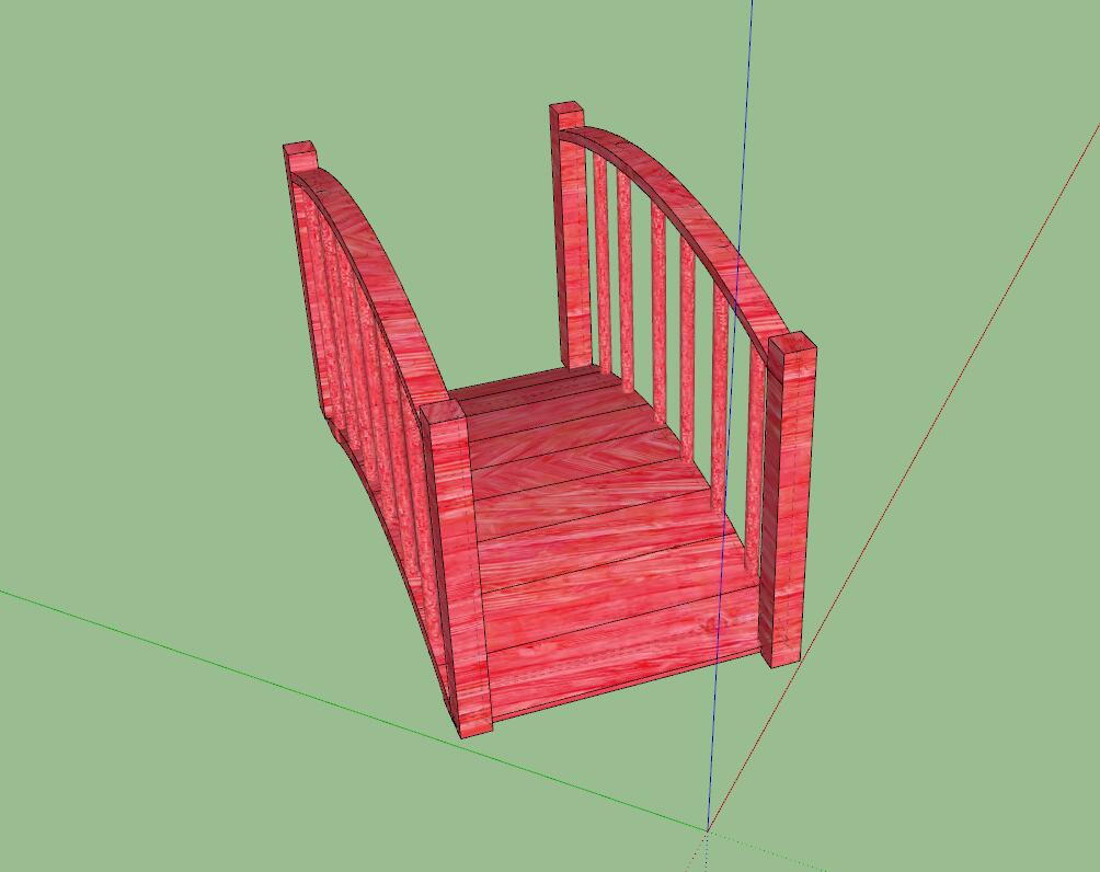 木桥sketchup模型23-SU建筑景观室内模型