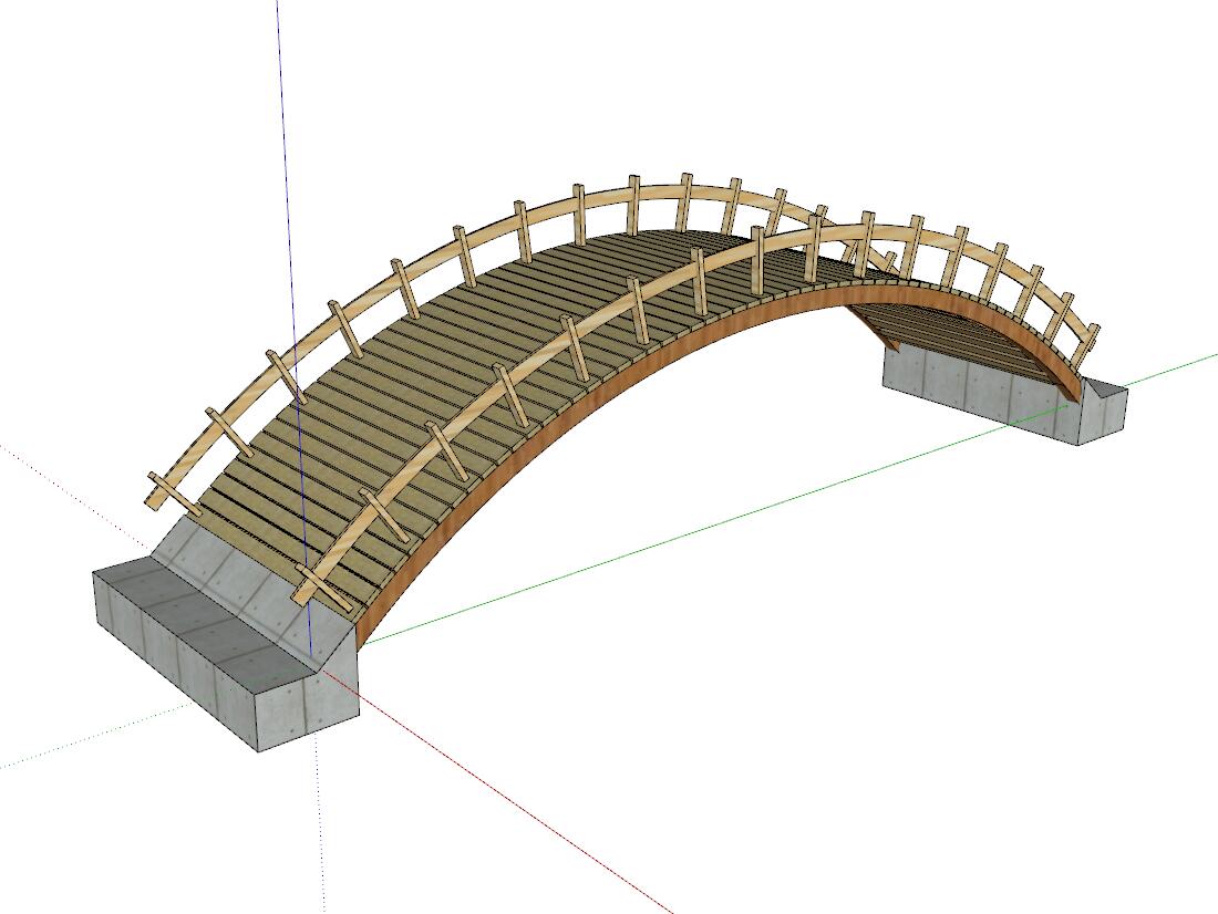 木桥sketchup模型31-SU建筑景观室内模型