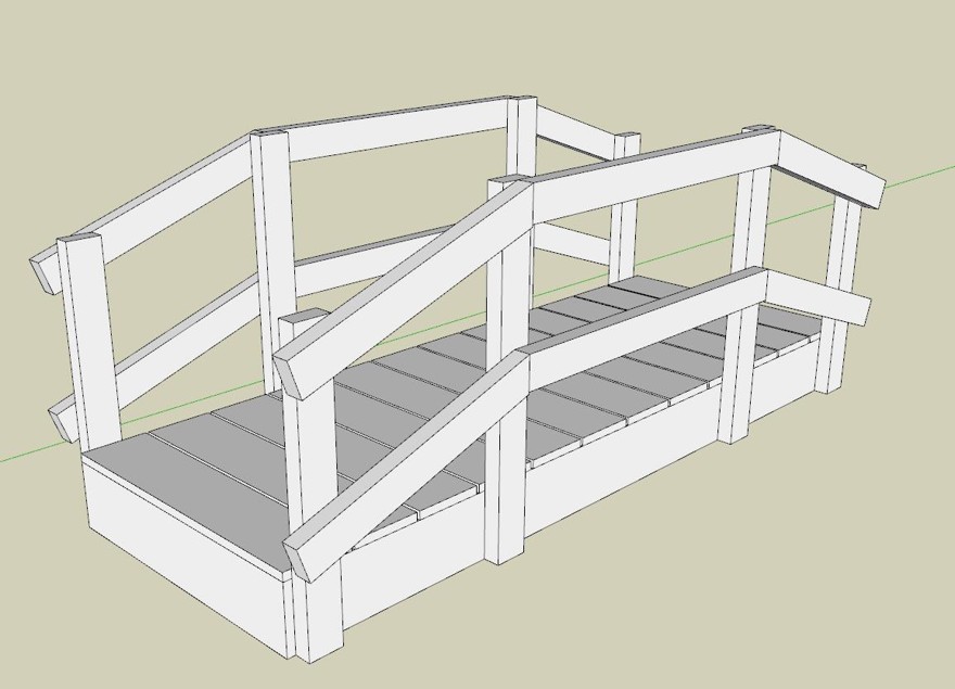 木桥sketchup模型40-SU建筑景观室内模型