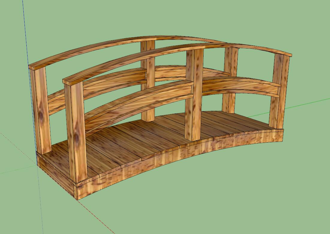 木桥sketchup模型43-SU建筑景观室内模型