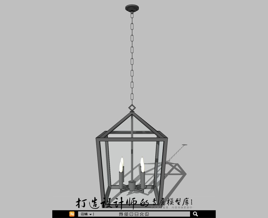 轻奢专辑－天花灯47-SU建筑景观室内模型