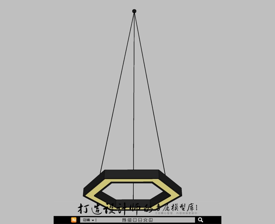 轻奢专辑－天花灯51-SU建筑景观室内模型