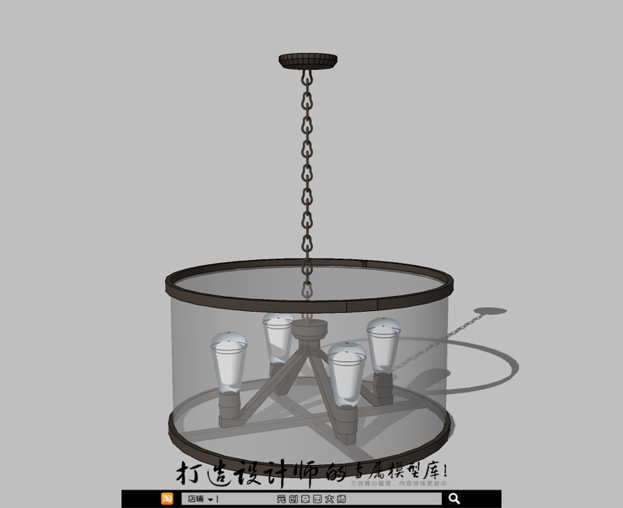 轻奢专辑－天花灯76-SU建筑景观室内模型