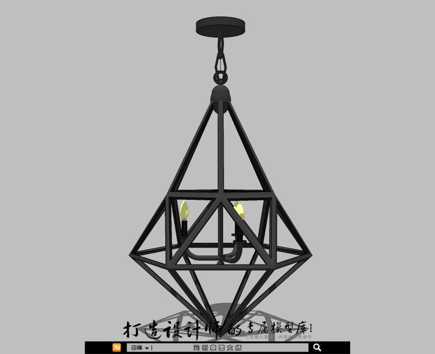 轻奢专辑－天花灯91-SU建筑景观室内模型