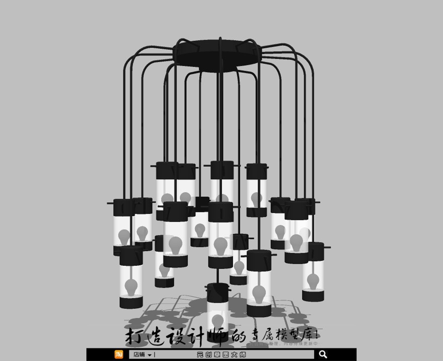 轻奢专辑－天花灯99-SU建筑景观室内模型