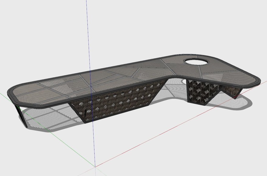 廊架sketchup模型23-SU建筑景观室内模型