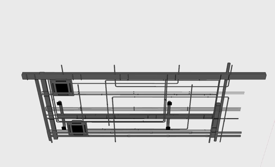 通风管道sketchup模型10-SU建筑景观室内模型