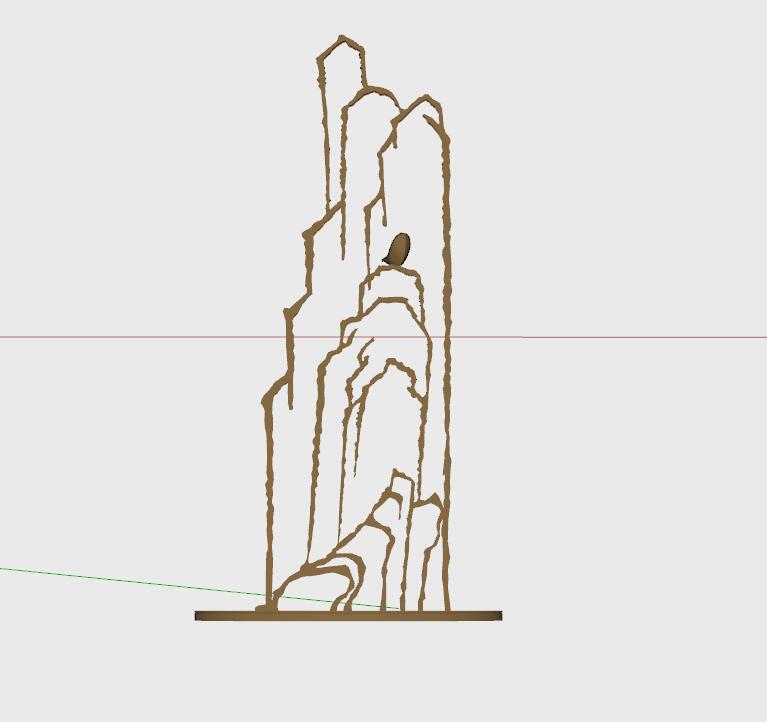 假山SU模型新sketchup模型4-SU建筑景观室内模型