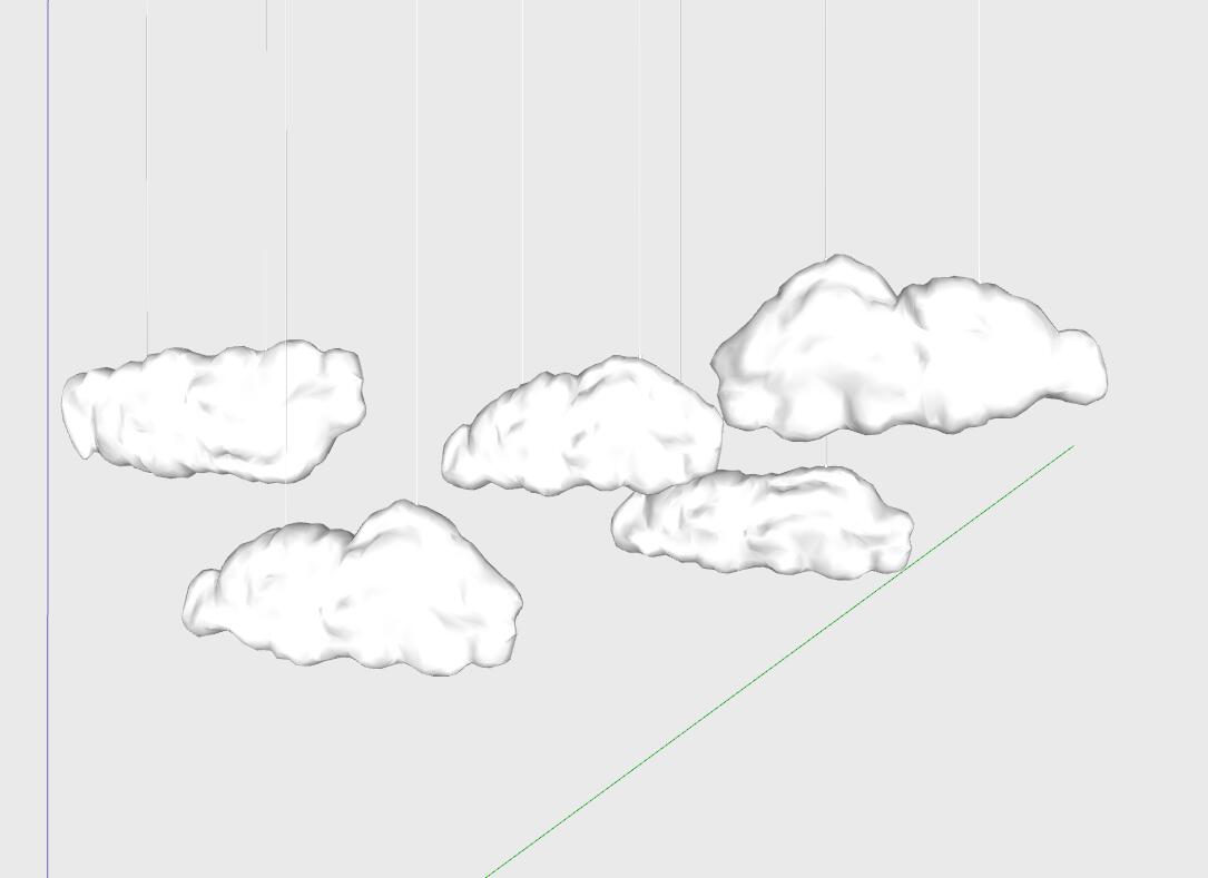 异形艺术吊灯sketchup模型2-SU建筑景观室内模型