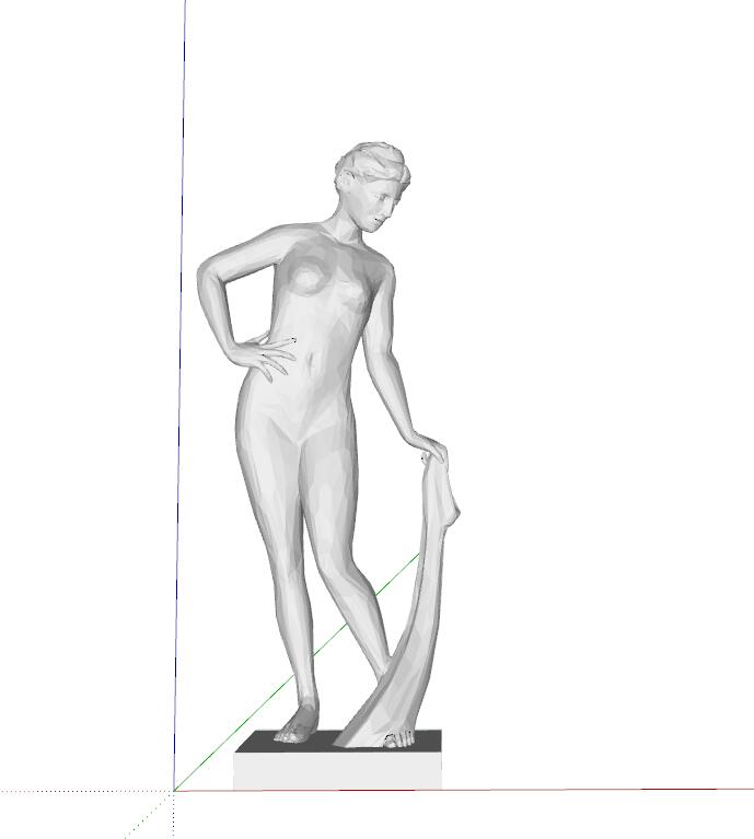 雕塑小品sketchup模型人物篇）SU模型(17-SU建筑景观室内模型