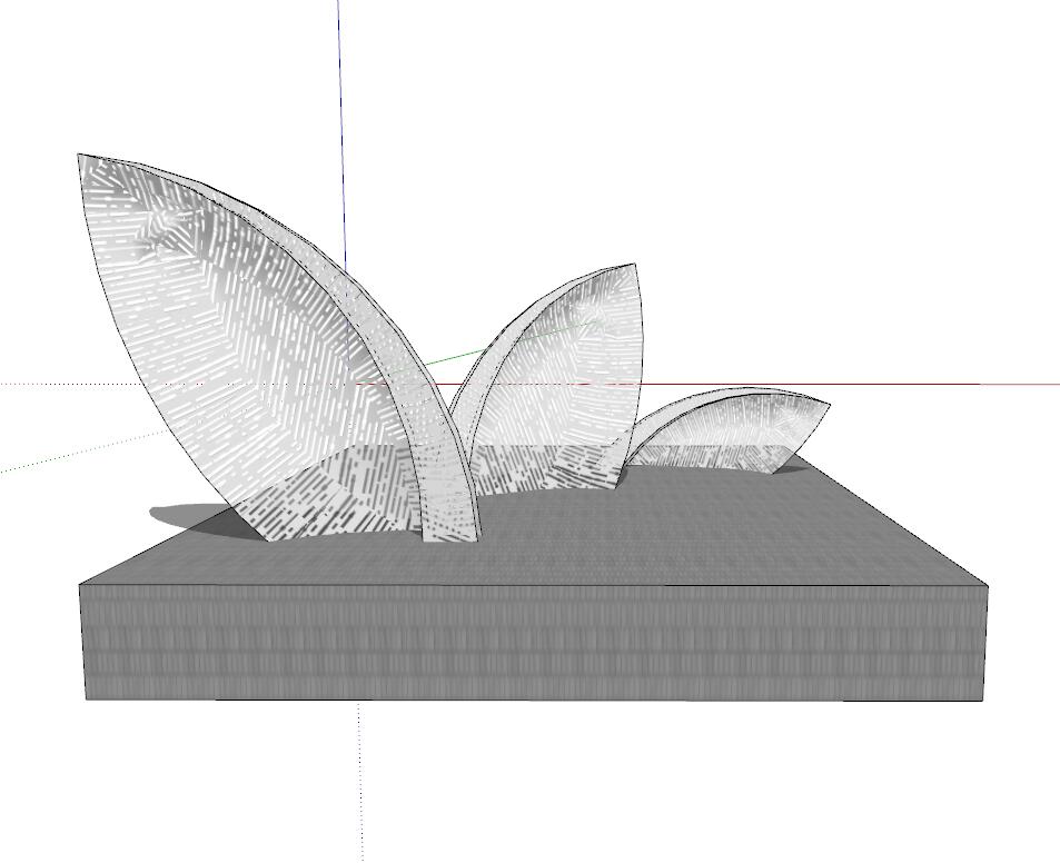 镂空花瓣雕塑-SU建筑景观室内模型