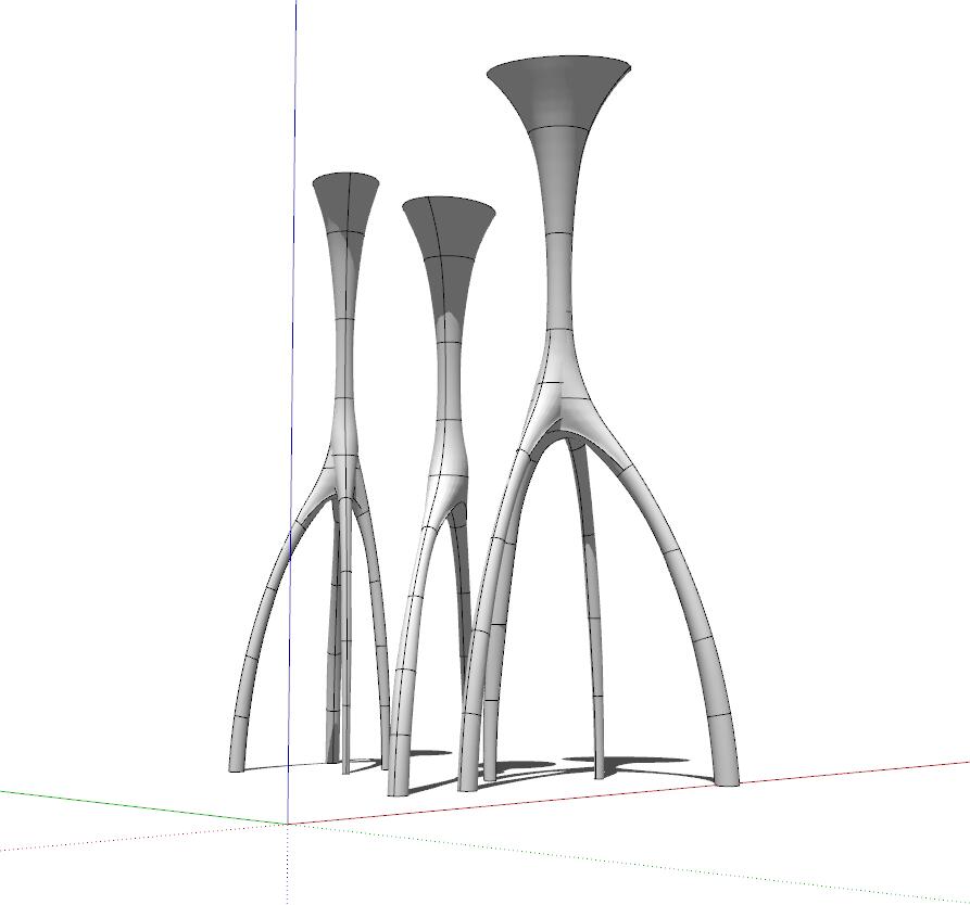 现代风抽象雕塑SU模型sketchup模型33-SU建筑景观室内模型