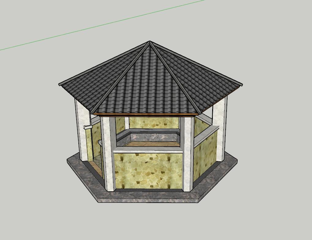 SU亭子模型sketchup模型10-SU建筑景观室内模型